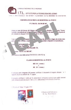 Certificazioni porte Rei-EI 30 60 120